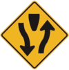 divided highway sign