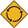 traffic circle sign